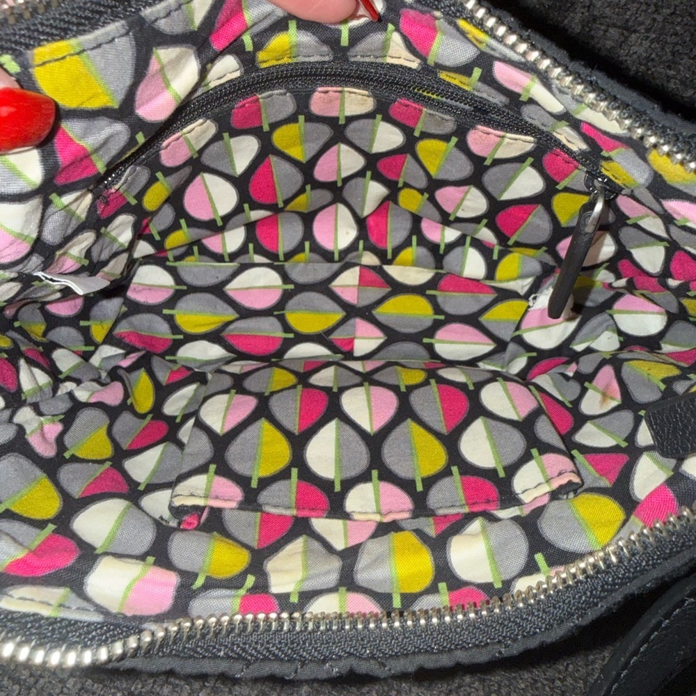 Vera Bradley Mini Vivian Crossbody Black Quilted Lightweight Everyday Bag - Picture 10 of 14